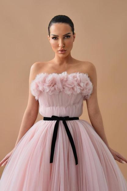 Schöne Cocktailkleider Partykleider Kurz Rosa Abendkleider Ballkleider Tüll-babyonlinedressde