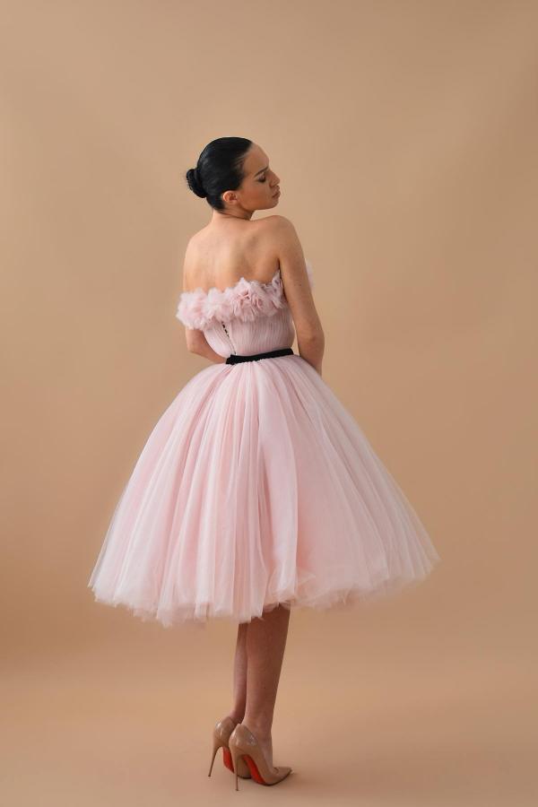 Schöne Cocktailkleider Partykleider Kurz Rosa Abendkleider Ballkleider Tüll-babyonlinedressde