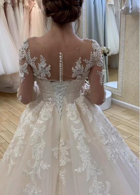 Fashion Brautkleider A Linie Mit Ärmel | Hochzeitskleider Günstig Online