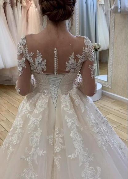 Fashion Brautkleider A Linie Mit Ärmel | Hochzeitskleider Günstig Online