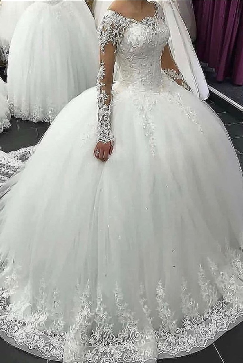 Designer Hochzeitskleider Mit Ärmel | Spitze Brautkleider Prinzessin