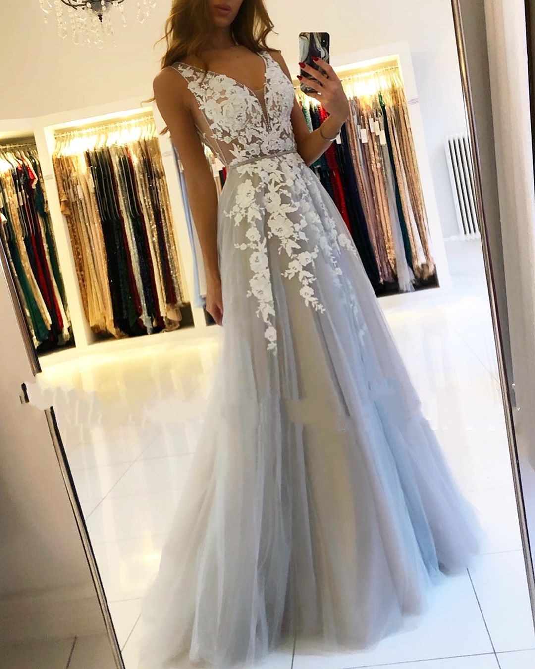 Designer Abendkleider mit Spitze | Abendmoden Lang Günstig Online-babyonlinedressde