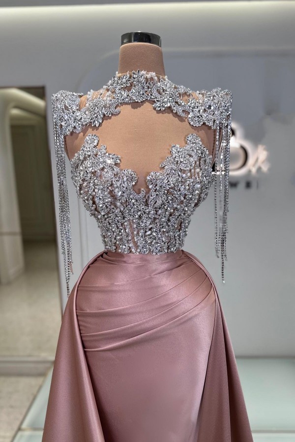 Extravagante Abendkleider Lang Glitzer Rosa Ballkleider Abendmoden