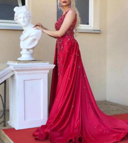 Rotes Abendkleid Lang Günstig | Rote Kleider mit Spitze