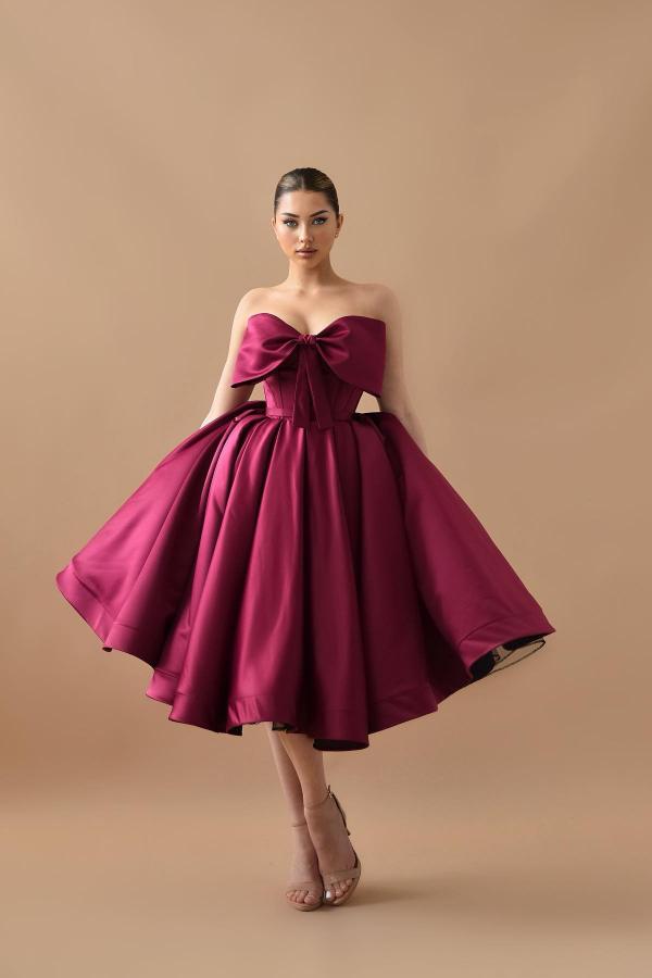 Schlichte Cocktailkleider Kurz Weinrot Abendkleid Abiballkleider Günstig