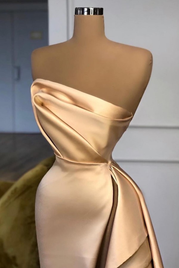 Champagner Abendkleider Lang Schlicht Ballkleider Partykleider