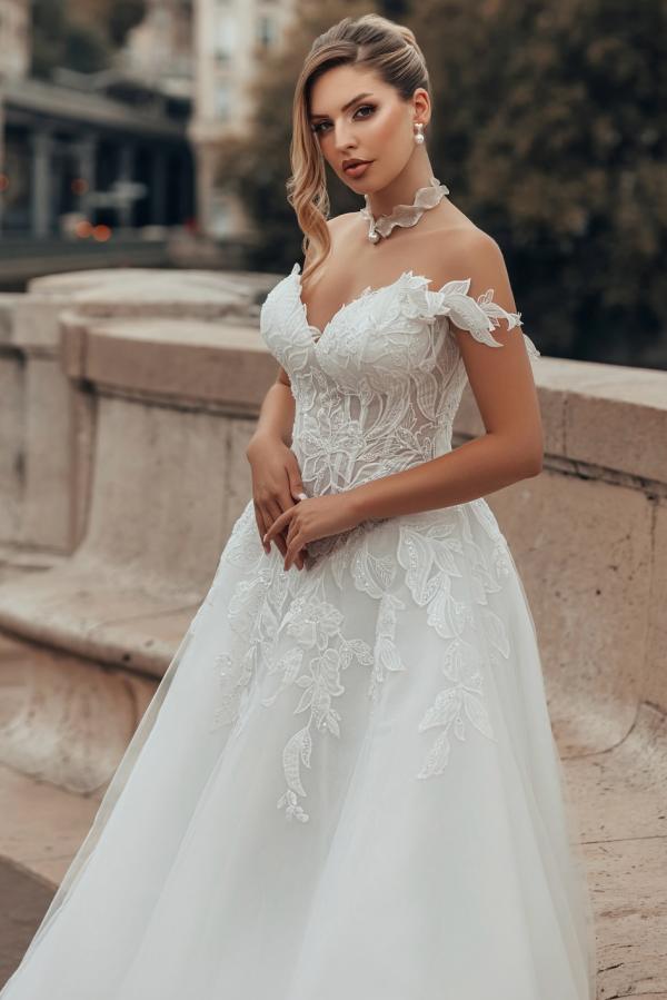 Schöne Hochzeitkskleider A Linie Mit Spitze Brautkleider Brautmoden Online-babyonlinedressde