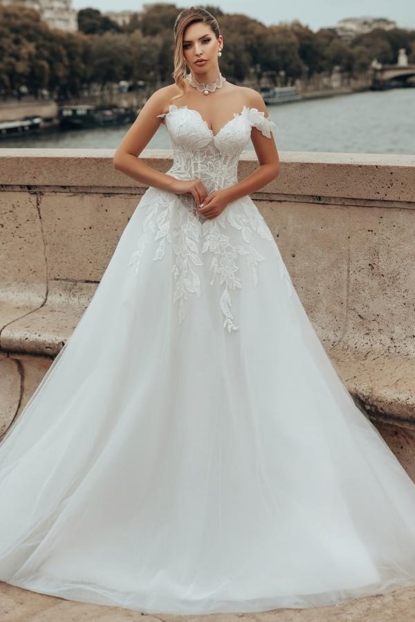 Schöne Hochzeitkskleider A Linie Mit Spitze Brautkleider Brautmoden Online-babyonlinedressde