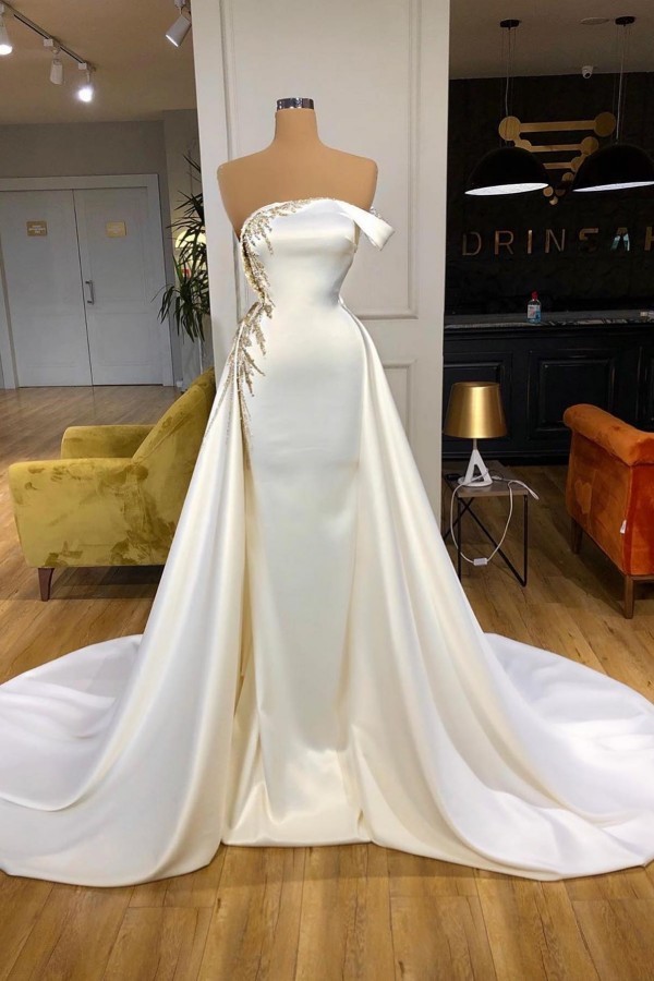 Elegante Abendkleider Lang Weiß Ballkleider Mit Glitzer