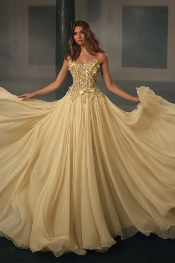 Salbeigrün Abendkleider Lang Glitzer Chiffon Ballkleider Abiballkleider Günstig