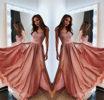 Fashion Abendkleider Lang Günstig | Abiballkleider Mit Spitze