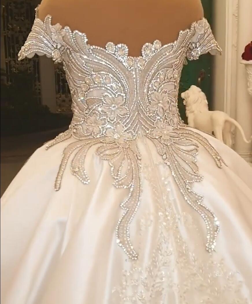 Prinzesin Brautkleider mit Ärmel | Satin Brautkleid Online Kaufen