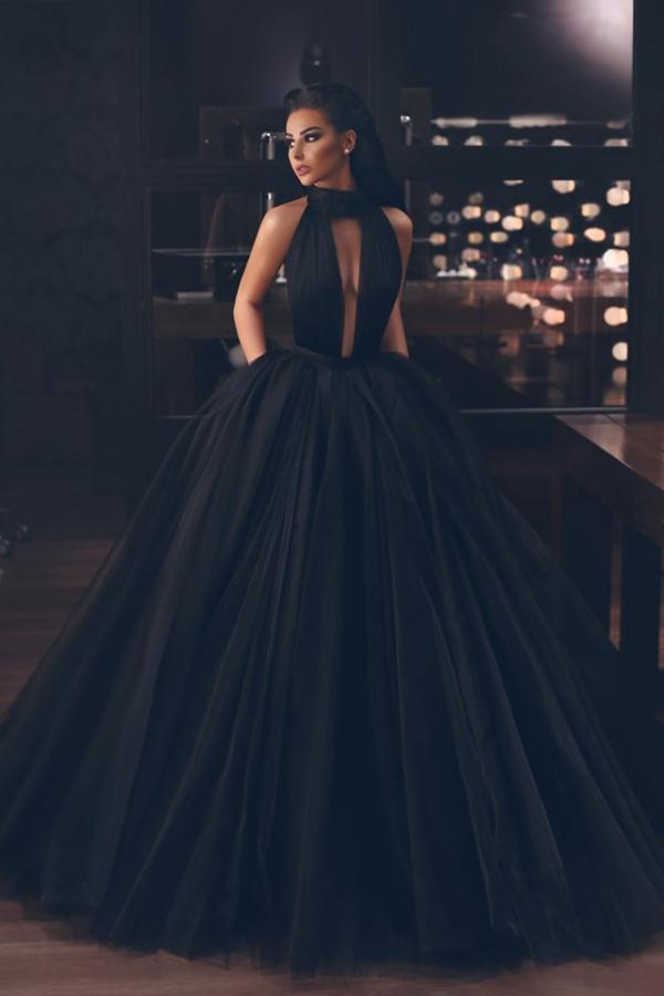 Fashion Schwarz Abendkleider Lang Günstig | Abendmoden Bodenlang Online-babyonlinedressde