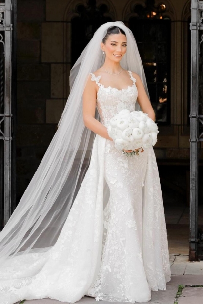Wunderschöne Hochzeitskleider A Linie | Brautkleider Spitze Günstig