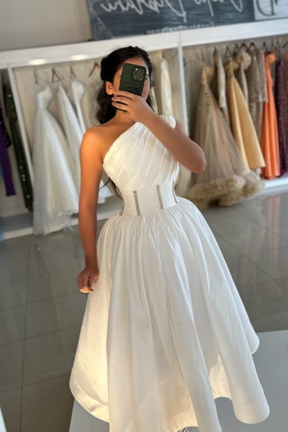 Weiße Cocktailkleider Partykleider Ballkleider Günstig Online-babyonlinedressde