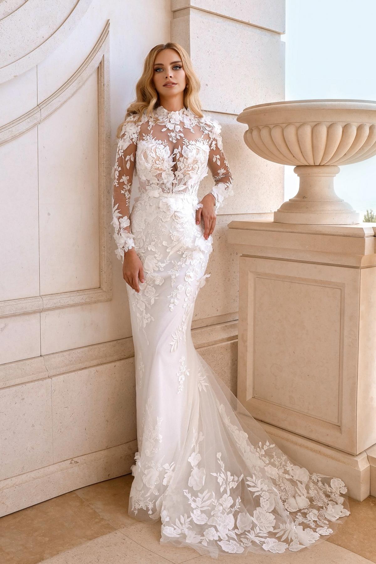 Vintage Hochzeitskleider Meerjungfrau Spitze | Brautkleider Günstig