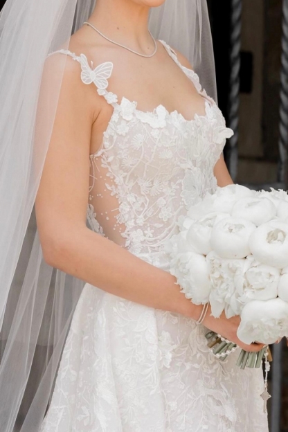 Wunderschöne Hochzeitskleider A Linie | Brautkleider Spitze Günstig