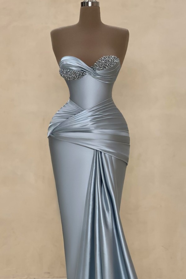 Silvester Abendkleider Lang Glitzer Silber Ballkleider Günstig