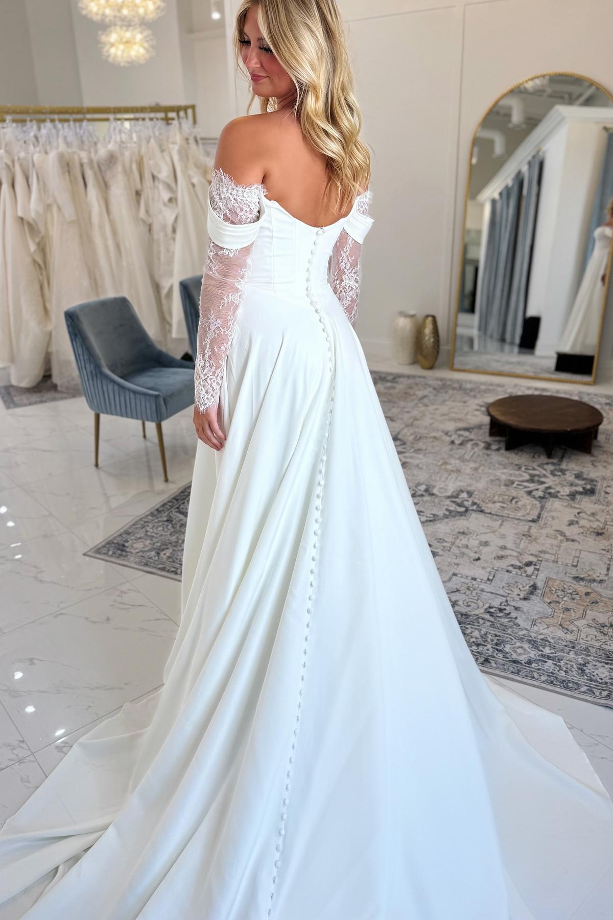 Boho Hochzeitskleider Schlicht Summer Brautkleider A Linie mit Ärmel-babyonlinedressde