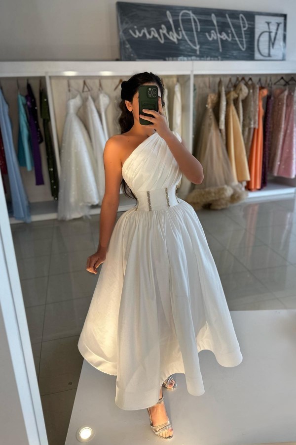 Weiße Cocktailkleider Partykleider Ballkleider Günstig Online-babyonlinedressde