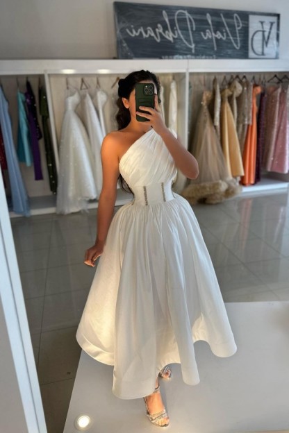 Weiße Cocktailkleider Partykleider Ballkleider Günstig Online-babyonlinedressde