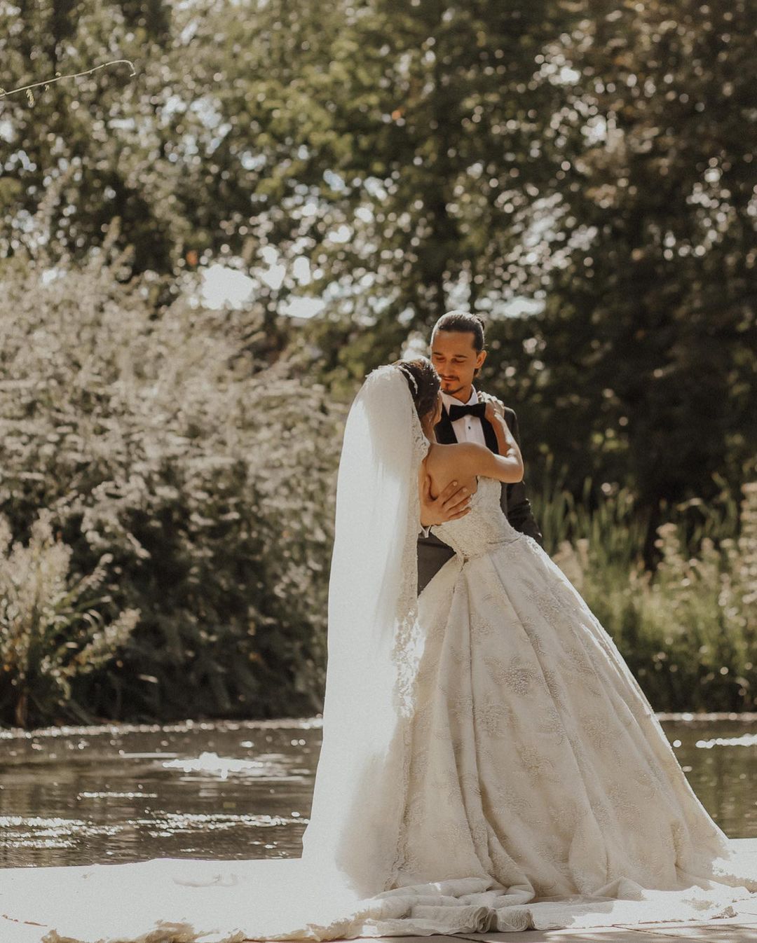 Luxus Brautkleid A Linie | Hochzeitskleider Spitze