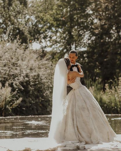 Luxus Brautkleid A Linie | Hochzeitskleider Spitze