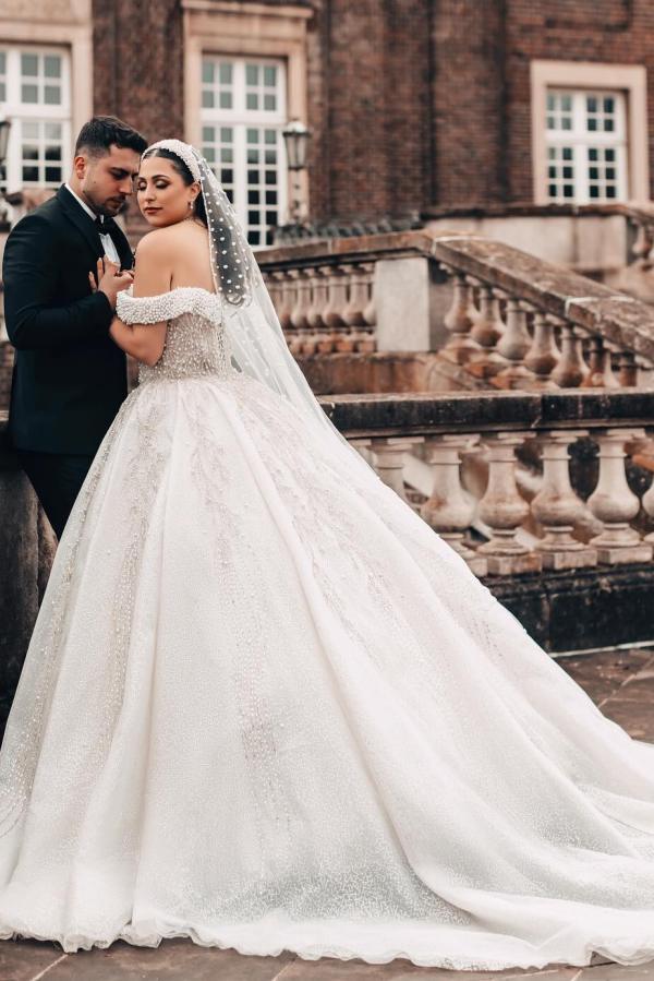 Extravagante Hochzeitskleider Prinzessin | Brautkleider Spitze mit Glitzer-babyonlinedressde