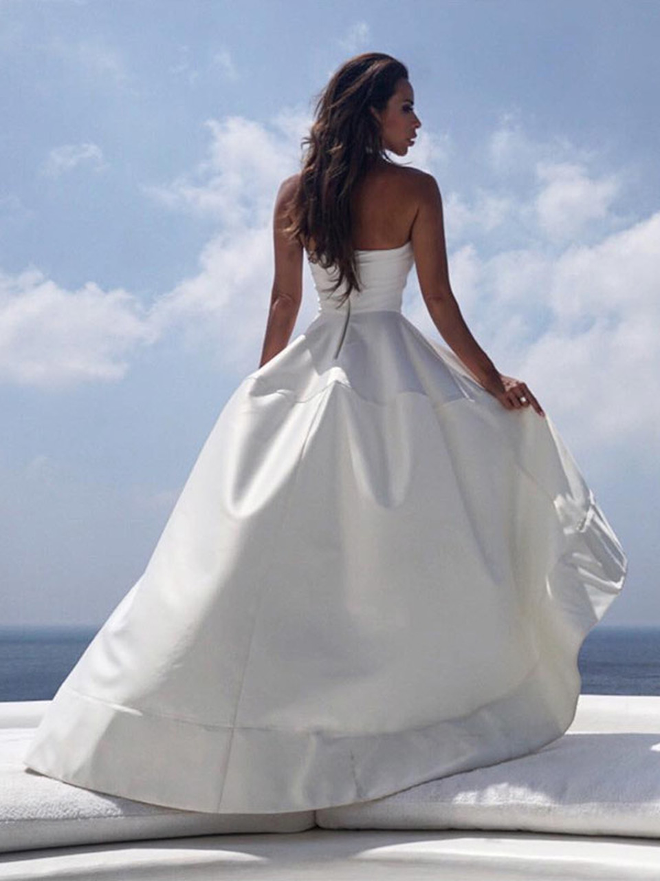 Elegante Brautkleider Kurz Vorn Lang Hinter | Hochzeitskleid Schlicht