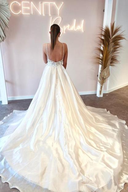 Elegante Brautkleider A Linie | Hochzeitskleider mit Spitze