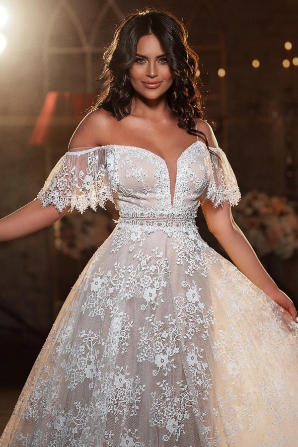 Designr Hochzeitskleider A Linie Spitze | Brautkleider Günstig