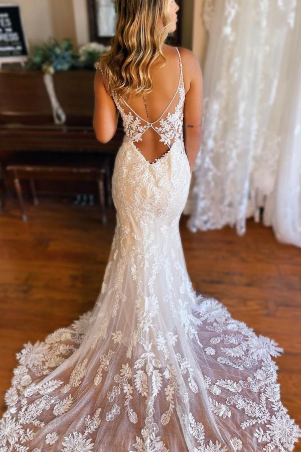 Chic Hochzeitskleider Meerjungfrau | Brautkleider mit Spitze