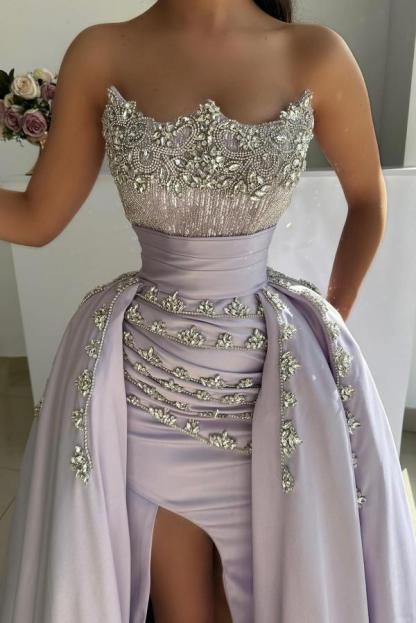 Lilac Abendkleid Ballkleider Lang Abiballkleider mit Glitzer-babyonlinedressde