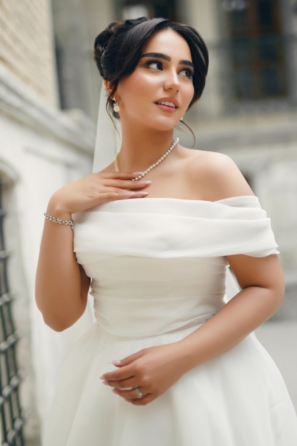 Schlichte Hochzeitskleider A Linie Organza Brautkleid Günstig