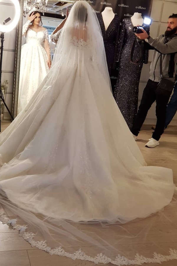 Vintage 3 Meter Spitze Brautschleier Schleier mit Spitze