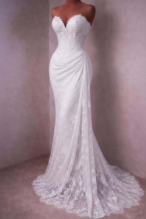 Rotes Abendkleid Lang Schlicht Spitze Ballkleider Günstig