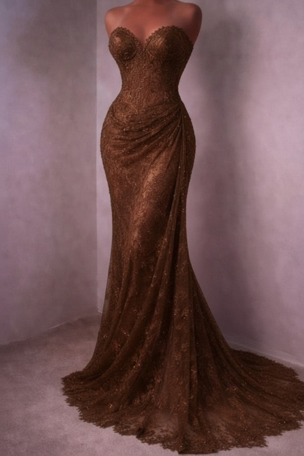 Rotes Abendkleid Lang Schlicht Spitze Ballkleider Günstig