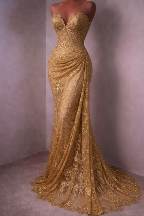 Rotes Abendkleid Lang Schlicht Spitze Ballkleider Günstig