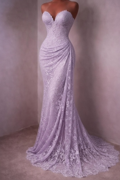 Rotes Abendkleid Lang Schlicht Spitze Ballkleider Günstig
