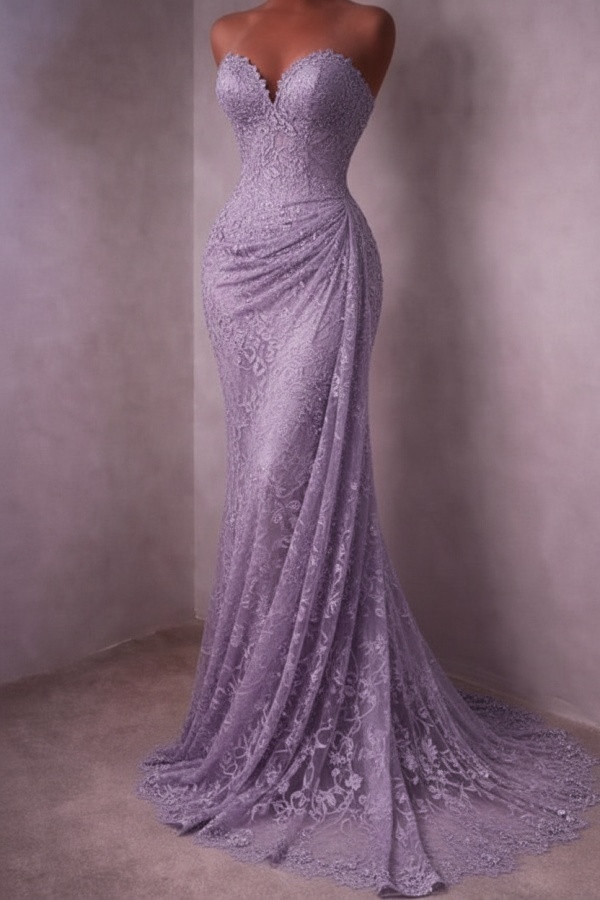 Rotes Abendkleid Lang Schlicht Spitze Ballkleider Günstig