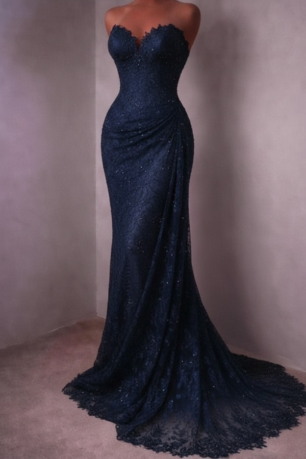 Rotes Abendkleid Lang Schlicht Spitze Ballkleider Günstig