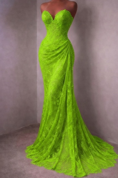 Rotes Abendkleid Lang Schlicht Spitze Ballkleider Günstig