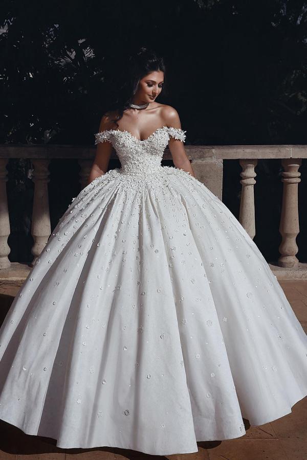 Fashion Hochzeitskleider Prinzessin Creme Bodenlang Brautkleider Günstig Online