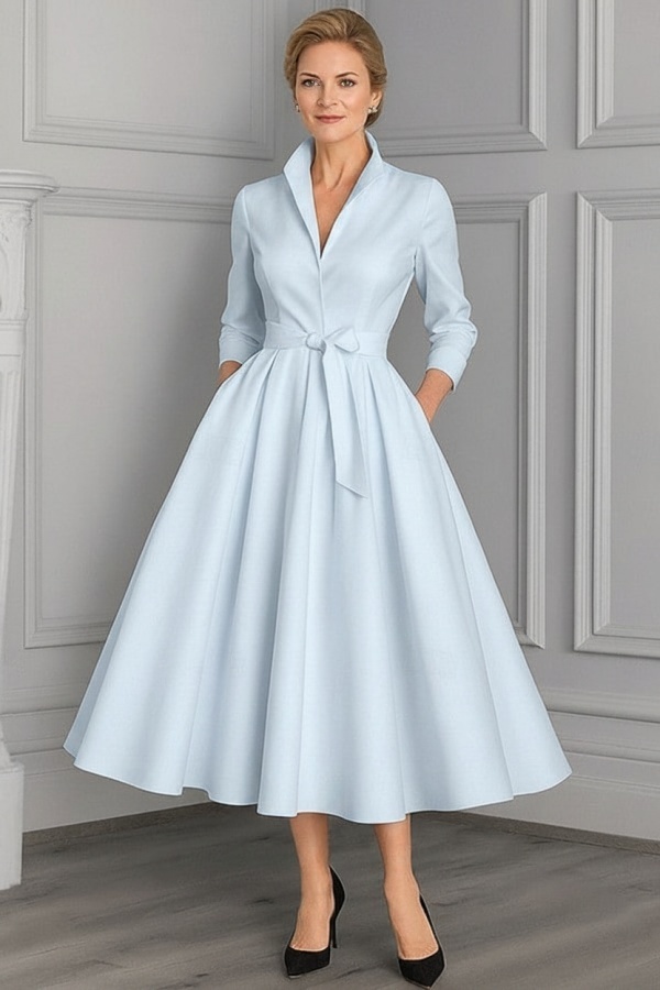 Festliche Hochzeitspartykleider Weiß Brautmutterkleider Kurz Mit Ärmel