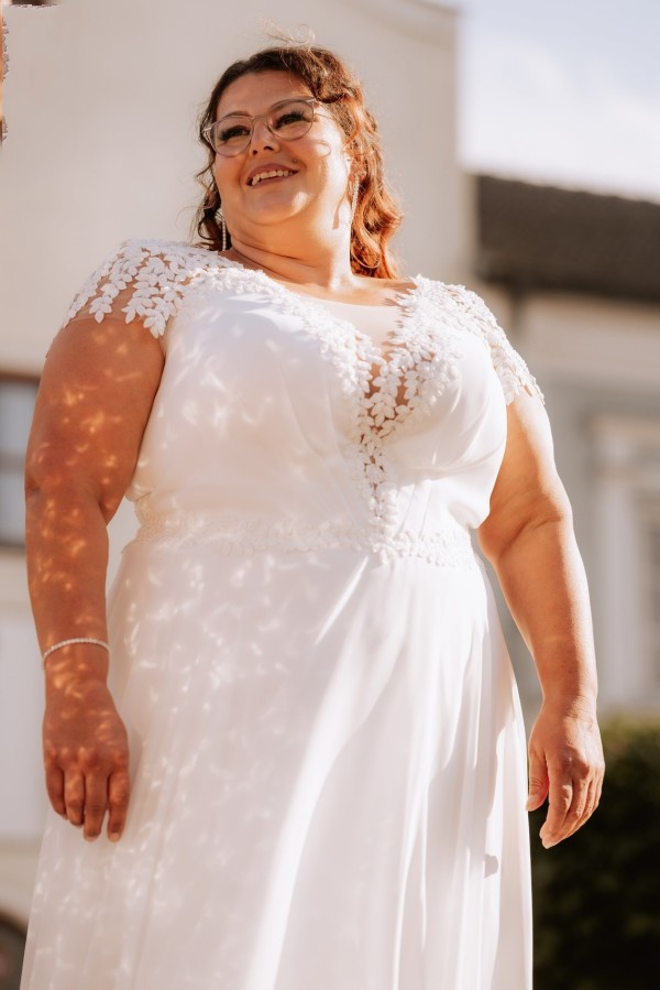 Wunderschöne Große Größe Hochzeitskleider Brautkleider A Linie-babyonlinedressde