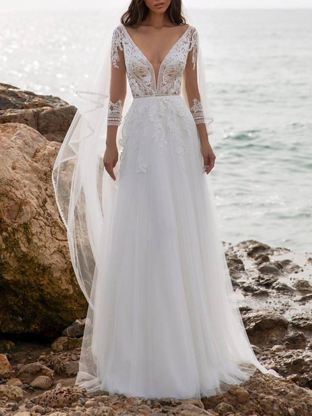 Fashion Brautkleider mit Ärmel | Etuikleider Hochzeitskleider mit Spitze