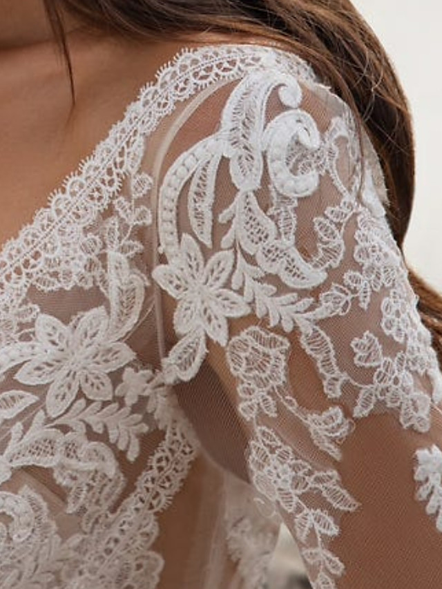 Fashion Brautkleider mit Ärmel | Etuikleider Hochzeitskleider mit Spitze