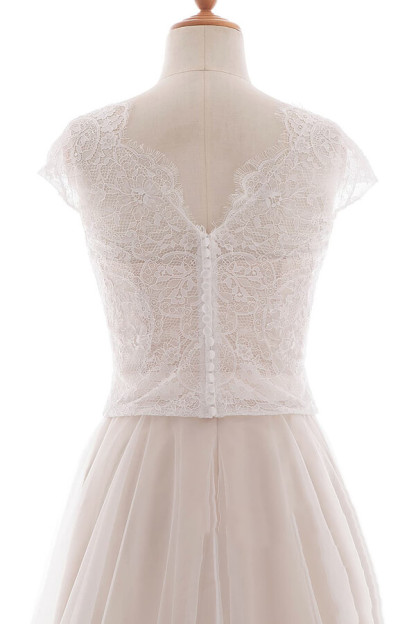 Elegante Brautkleider A linie | Hochzeitskleider Spitze Bodenlang