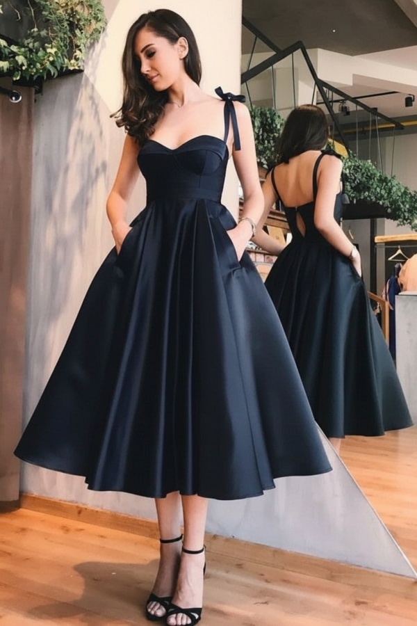 Cocktailkleid Schwarz Knielang | Abendkleider Kurz