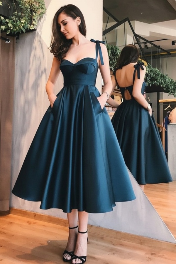 Cocktailkleid Schwarz Knielang | Abendkleider Kurz